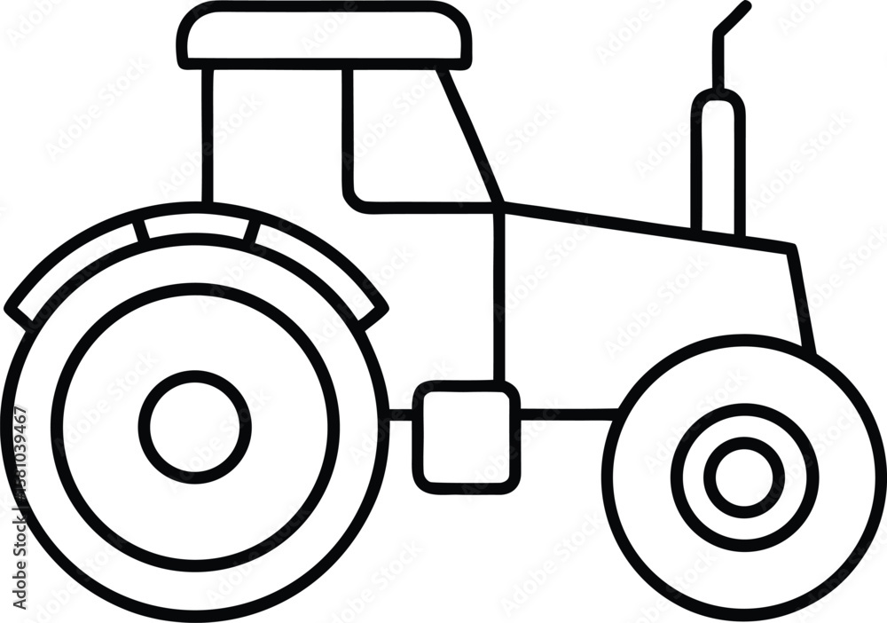 custom made wallpaper toronto digitaltractor icon line art vector illustration on transparent background