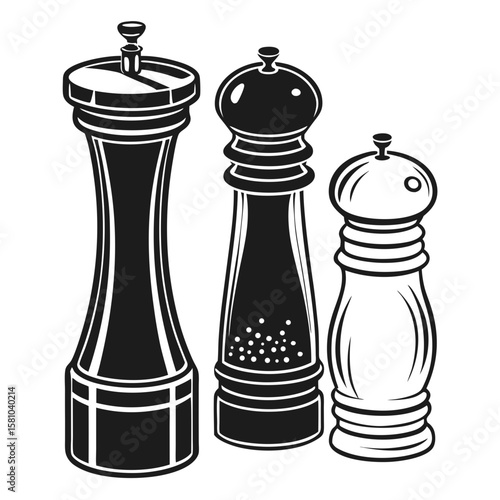 Black spice and seasoning grinders spice grinder salt grinder