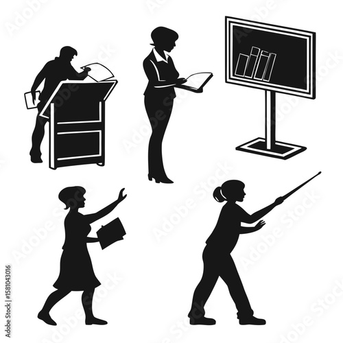 Diverse educators presenting and teaching teacher professor