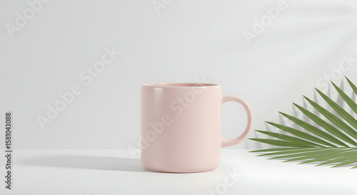 Wallpaper Mural Pink Ceramic Mug Mockup Minimalist Design Coffee Tea Torontodigital.ca