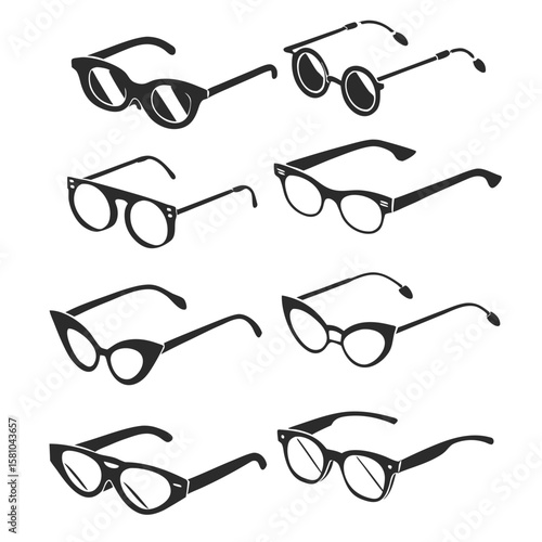 Eyewear silhouettes various styles glasses sunglasses