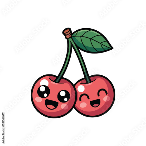 Vibrant red cherry with a glossy finish
