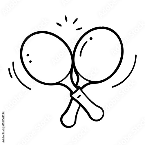 Table tennis rackets clashing in a dynamic rally concept of athletes  