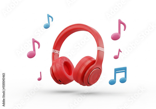 Music Headphone 3d image, Audio Equipment Image, Audible Equipment Music Image, Sound Technology equipment Image.