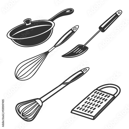 Kitchen Utensils Collection cooking whisk