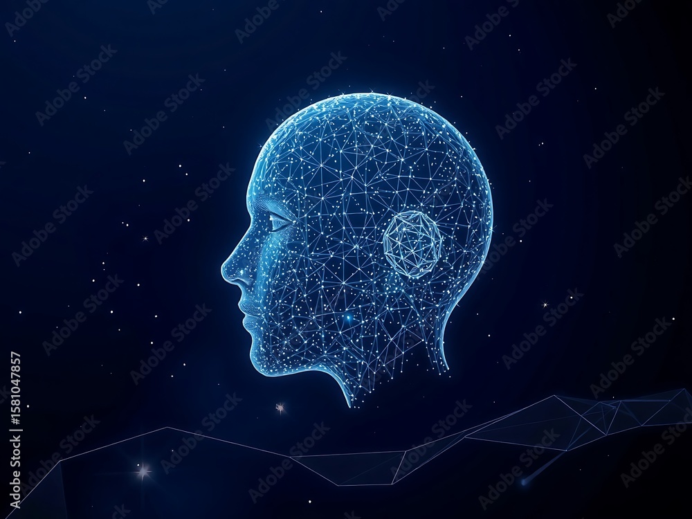 Obraz premium human head with brain