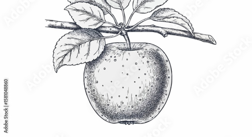 apple porcelain decoration design (dark blue)