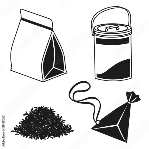 Tea packaging and loose leaves sachet