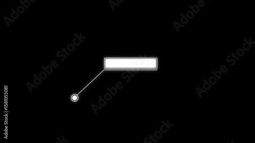 Hitch style tech HUD element. Simple HUD elements frame lines callout animation on dark background.