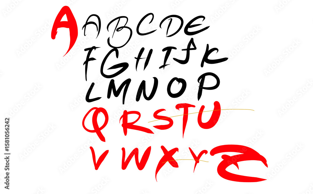 English alphabet, handwriting English script, English alphabet letter, calligraphy English, new English Calligraphy, Unique English telegraphy red and black colour English alphabet, handwriting English script, English alphabet letter, calligraphy English, new English Calligraphy, Unique English telegraphy red and black colour