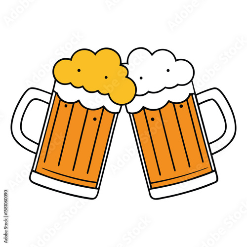 A tall glass filled with golden beer, topped with frothy, overflowing foam splashing out, capturing the refreshing and lively essence of a freshly poured brew.
