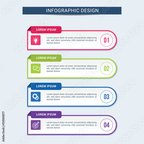 infographic design template with vector elements and infographic progress layout