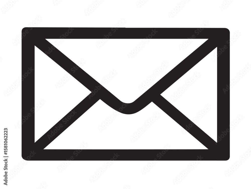 Email envelope icon sleek clean minimal vector design Email envelope icon sleek clean minimal vector design