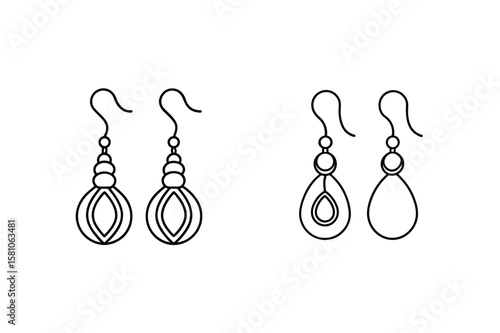 Ornate teardrop and layered bead dangle earrings jewelry