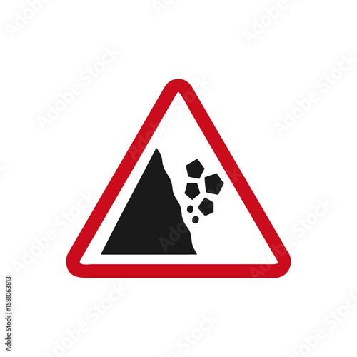 Falling Rocks Traffic Sign