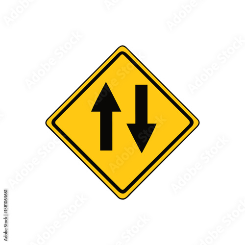 Free Download Two Way Traffic Sign - GFXLoad