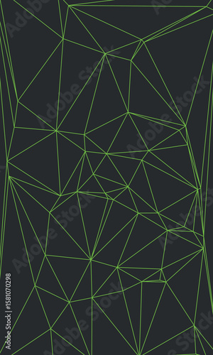 Background abstract green line triangle. geometric line texture background. polygon pattern. retro styled concept.