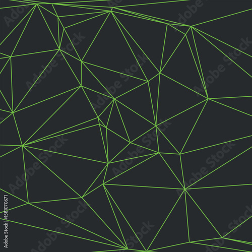 Background abstract green line triangle. geometric line texture background. polygon pattern. retro styled concept.