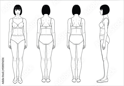 Minimalist Underwear Set with Bra and Panty Designs, Featuring Simple Silhouettes for Everyday Comfort