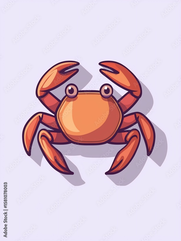 Fototapeta premium Cute crab illustration (5)