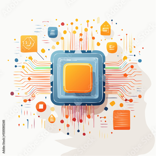 Microprocessor Illustration 