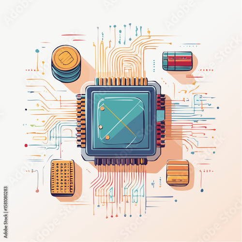 Microprocessor Illustration 