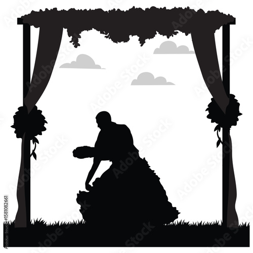 wedding design, wedding invitation, romantic couple, bride, groom, silhouette, wedding, couple, love, romance, marriage,