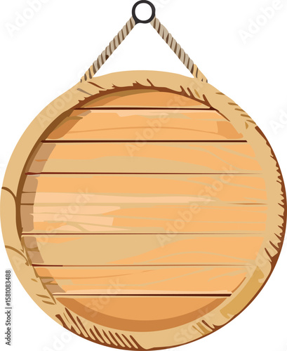 round wooden sign board hang on wall with rope, wood blank panel, cutout png.round, signs, billboard, clip, panel, transparent, copy space, cut-out, edge, frame, oak, plank, signboard, weathered,