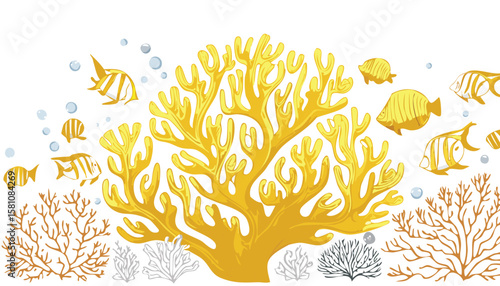 yellow coral reef on white transparent background, ocean aquarium waterscape element, cutout png.biology, clip, colours, earth, purple, reef, soft, three-dimensional, transparent, underwater, aquatic,