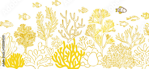 yellow coral reef on white transparent background, ocean aquarium waterscape element, cutout png.biology, clip, colours, earth, purple, reef, soft, three-dimensional, transparent, underwater, aquatic,