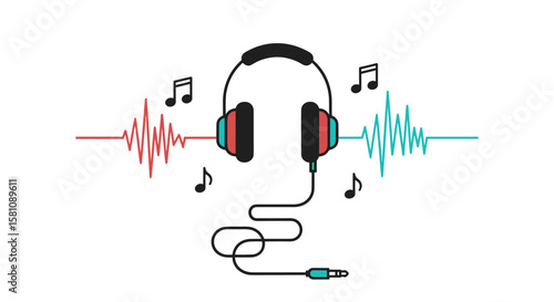 Immersive Audio Experience with High Fidelity Headphones and Sound Waves
