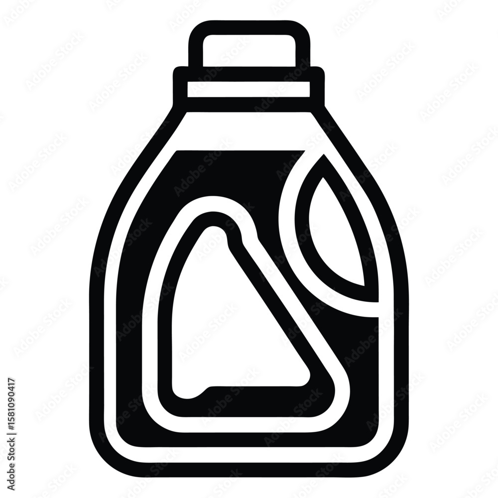 Obraz premium Laundry detergent icon vector design. Washing solution vector on white background