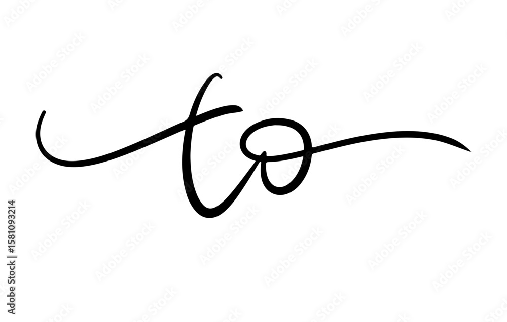Obraz premium To Wedding Modern Calligraphy. Flowing Elegant Script Lettering for Invitations and Cards. Romantic Handwritten Typography. Vector Illustration.