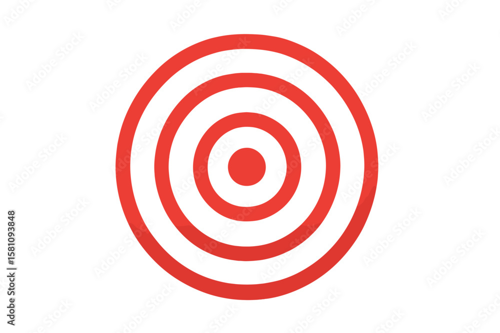 A vector template featuring an abstract red target on a black background symbolizes business objectives and successful solutions at a shooting range A vector template featuring an abstract red target on a black background symbolizes business objectives and successful solutions at a shooting range