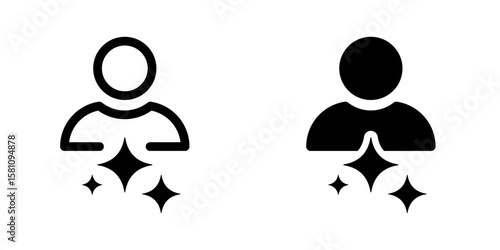 Generate user and avatar icon. Generating avatar or user with artificial intelligence
