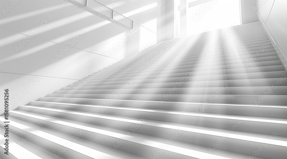 Obraz premium modern architecture interior with staircase