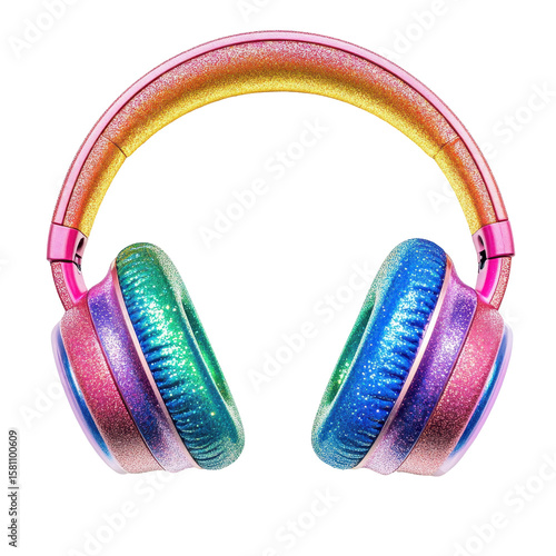 Wallpaper Mural Glitter rainbow accessories electronics accessory, Colorful glitter rainbow accessories for electronics, isolated on transparent background Torontodigital.ca