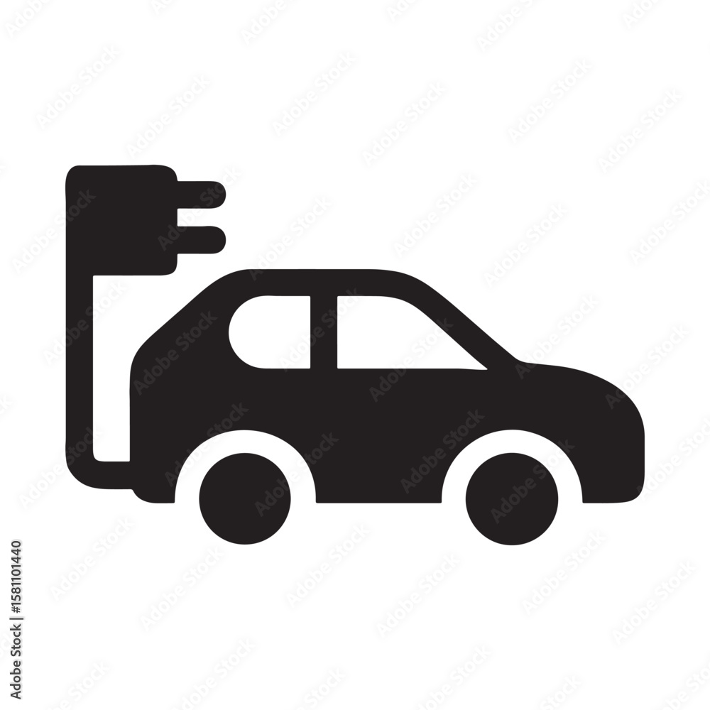 Fototapeta premium Electric Vehicle Charging Icon Design for Sustainable Transportation