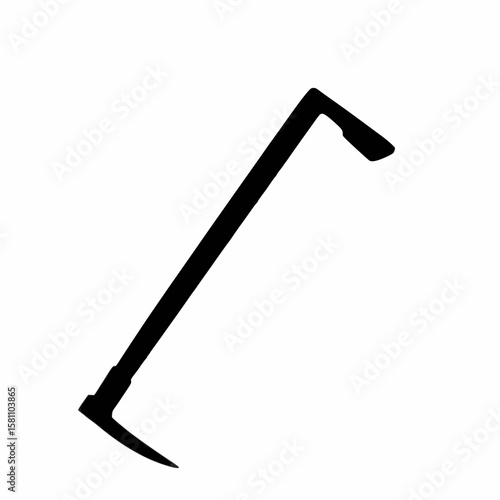 Crowbar Vector Art - Pry Bar Tool for Demolition, Prying, and Opening Tasks