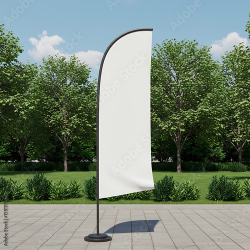Curved Canvas, Sunlit Scene