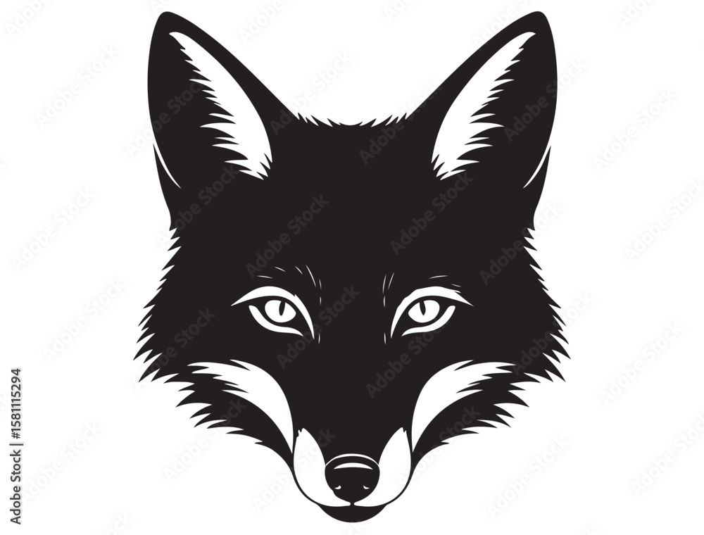 Fototapeta premium FOX SILHOUETTE