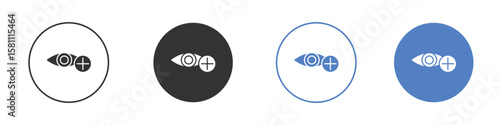 Vision insurance icon. Vector illustration, flat design.
