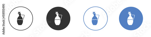 Vinegar icon. Vector illustration, flat design.