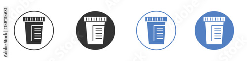 Urine test icon. Vector illustration, flat design.