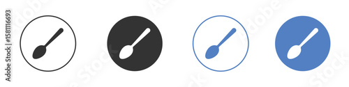 Spoon icon. Vector illustration, flat design.