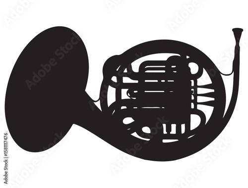 FRENCH HORN SILHOUETTE 