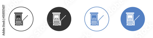 Road toll icon. Vector illustration, flat design.