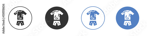 Pijama icon. Vector illustration, flat design.