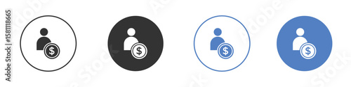 Personal loan icon. Vector illustration, flat design.