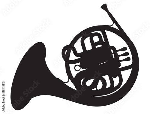 FRENCH HORN SILHOUETTE 